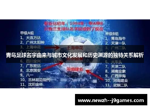 青岛足球名字由来与城市文化发展和历史渊源的独特关系解析